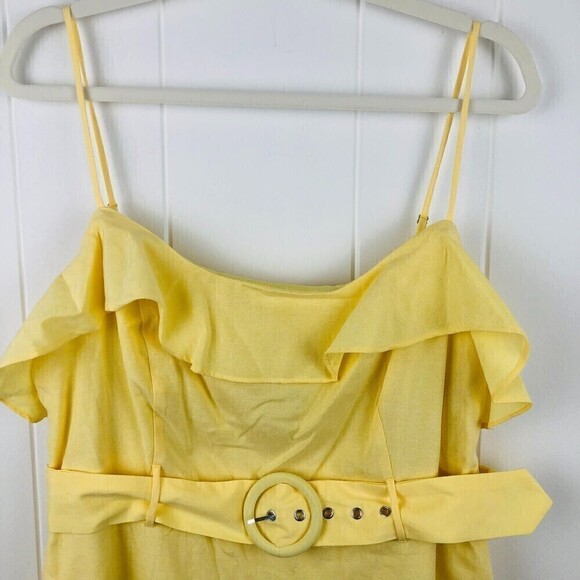 BCBGeneration Womens Belted Ruffle Mini Dress Size 16 - Picture 6 of 11